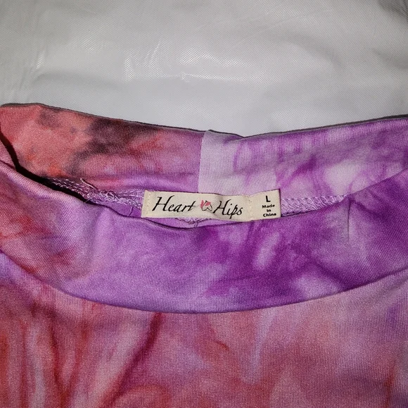 NWT Dolls Kill Pink Marbled Tye Dye Long Sleeve Crop Top - Picture 6 of 10